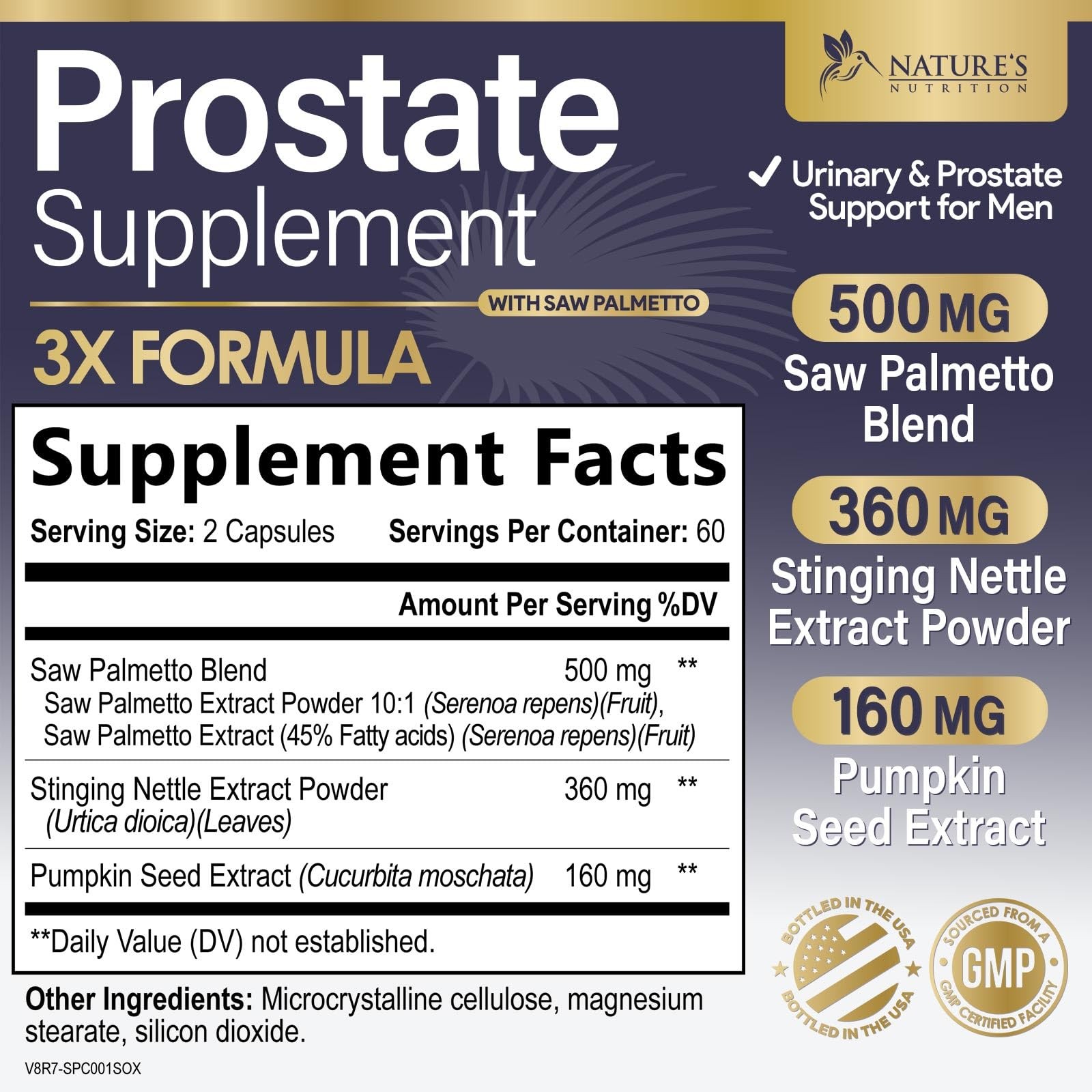 Prostate Health Supplements for Men 1000mg – 3X 120 Count (Pack of 1)