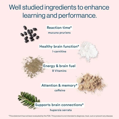 More Labs Liquid Focus, Nootropic Smart Drink with 3.4 Fl Oz (Pack of 12)