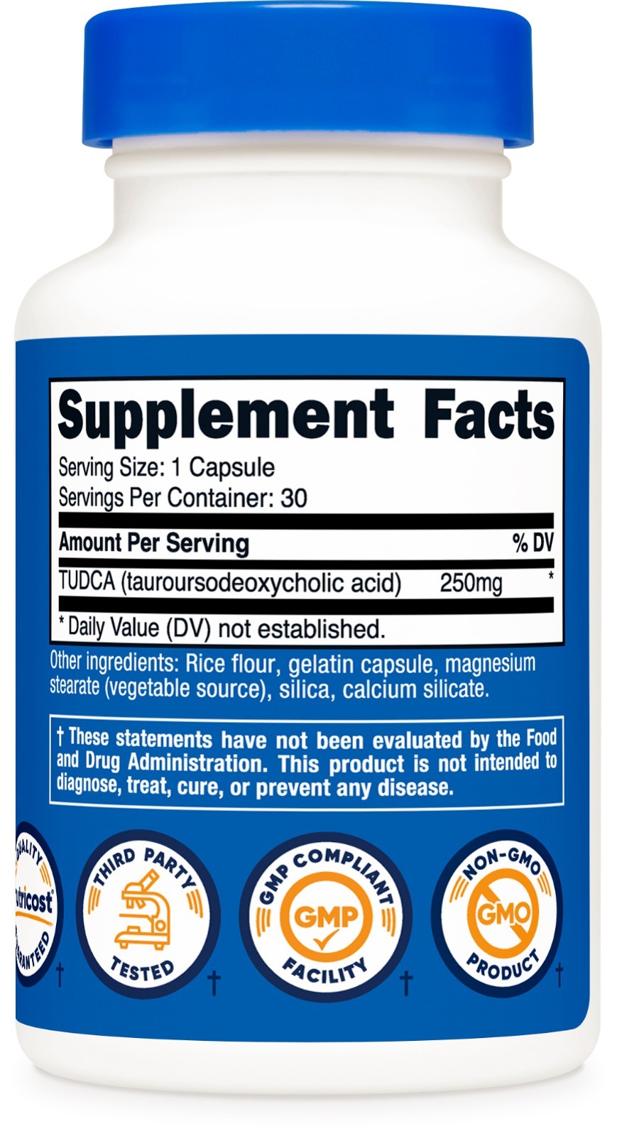 Nutricost TUDCA Pills, 250mg Per Capsule, 30 Capsules