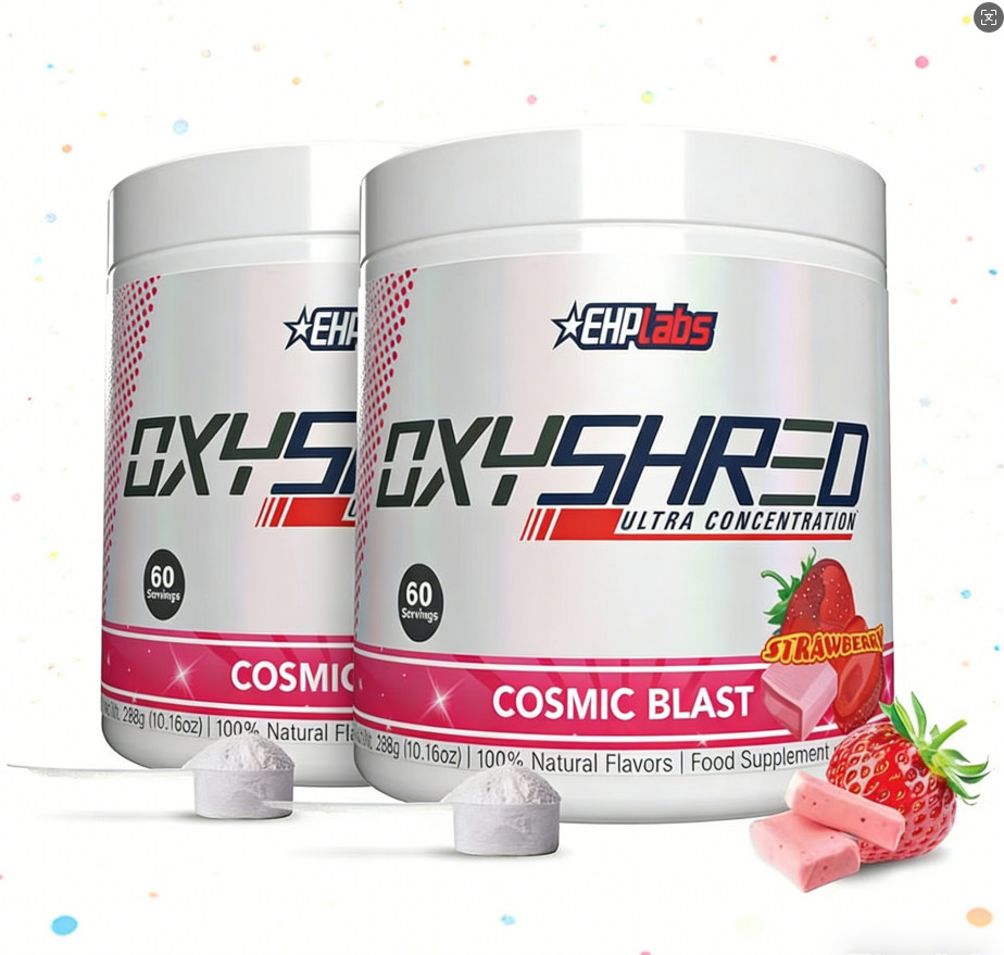 EHP Labs OxyShred 60 Servings – Cosmic Blast, 2-Bottle Set