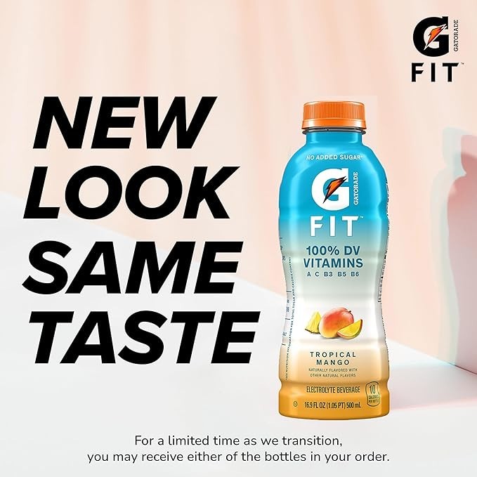 Gatorade Fit Electrolyte Beverage, Healthy Real Hydration, Tropical Mango