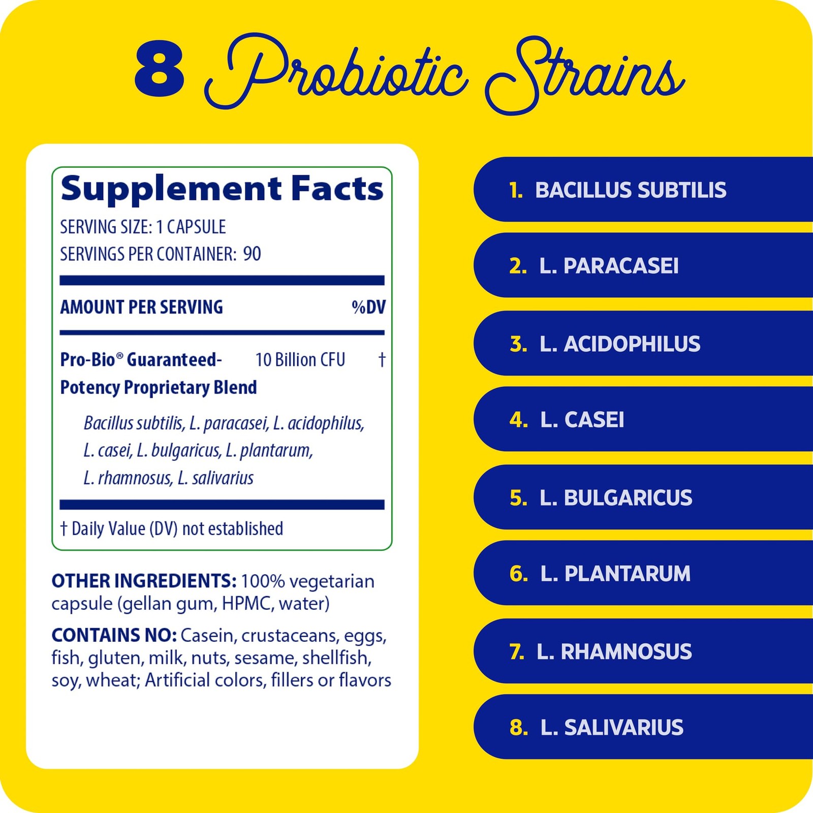 Enzymedica Pro-Bio Probiotic 10 Billion CFU Shelf Stable Stomach Acid Resistant