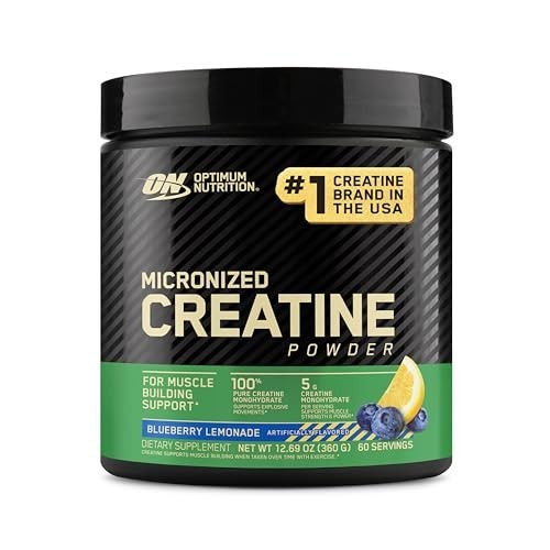 Micronized Creatine Monohydrate Powder – Blueberry Lemonade Flavor, 60 Servings,