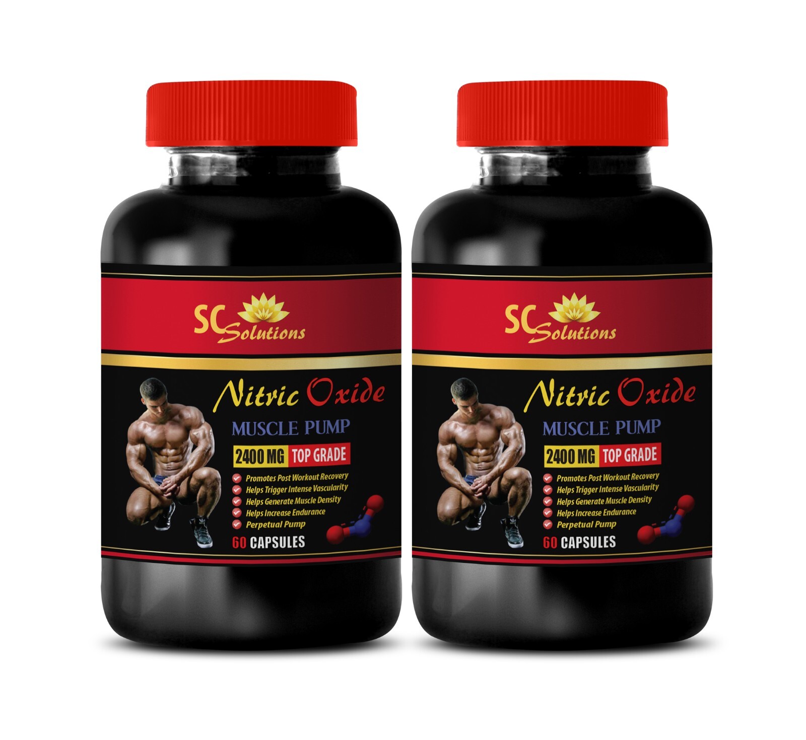 Cardiovascular health – NITRIC OXIDE 2400mg – Muscle repair supplement – 2Bot
