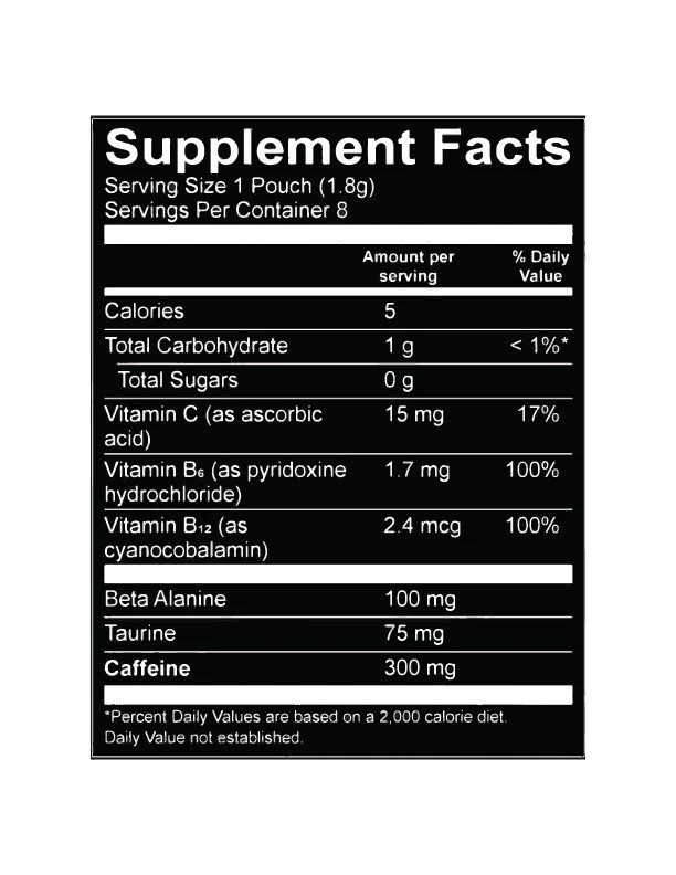 3 PACK STIFF LIP Dippable PRE-WORKOUT High Stim 300mg Caffeine See Description