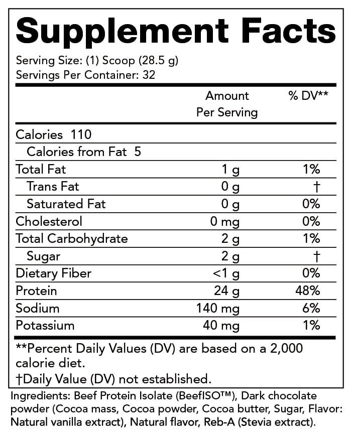 Olympian Labs Beef Protein Isolate Powder 24G Protein Bst 2 Grams Bcaas Muscle