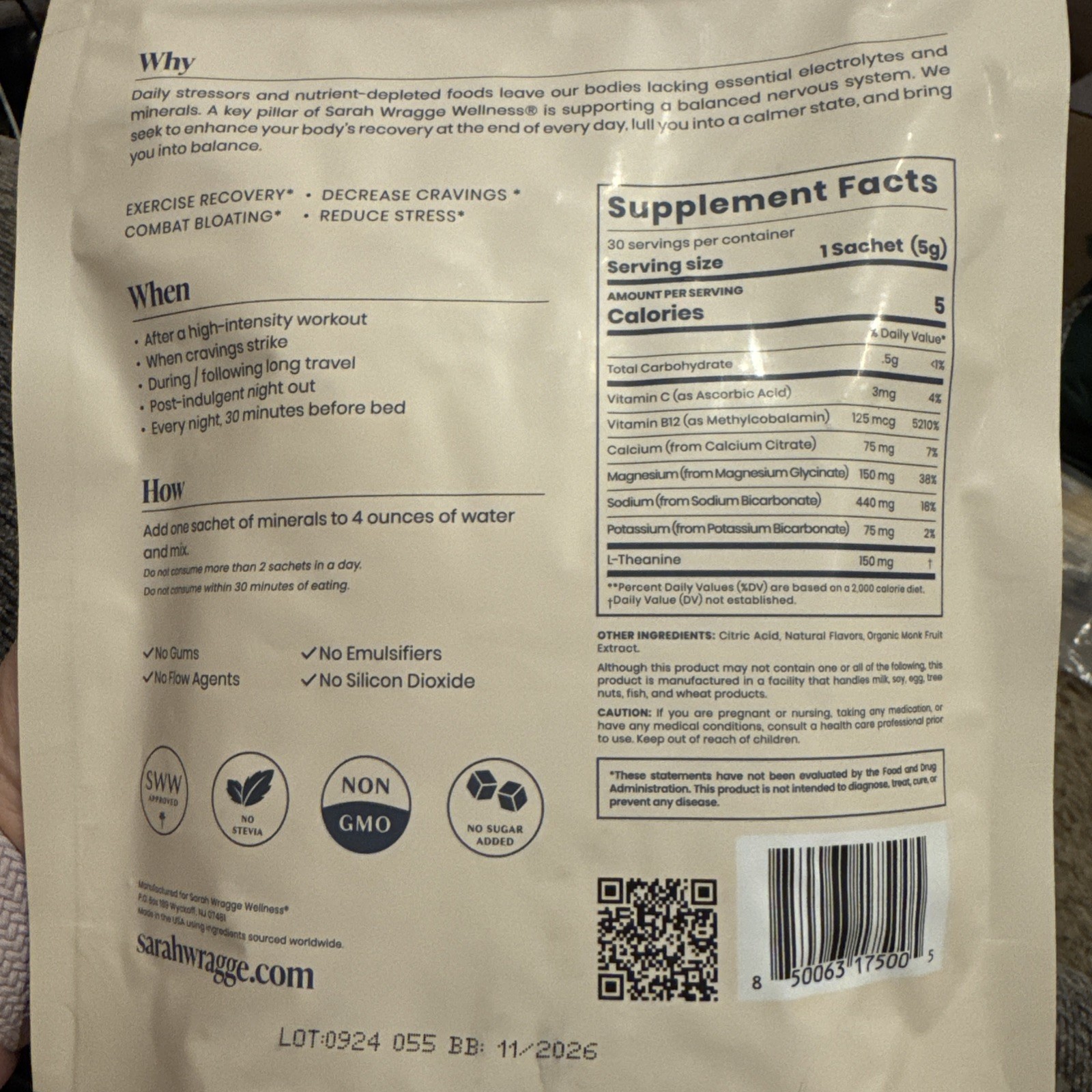 Sarah Wragge Wellness Restore Replenishing Minerals Blueberry Supplement
