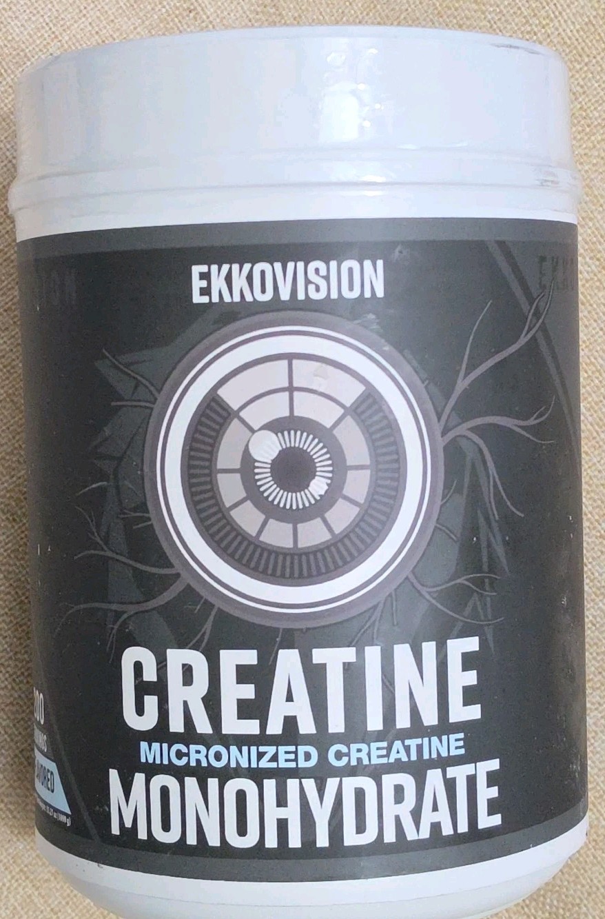 Ekkovision Creatine Monohydrate Powder Micronized Unflavored, 200 Servings