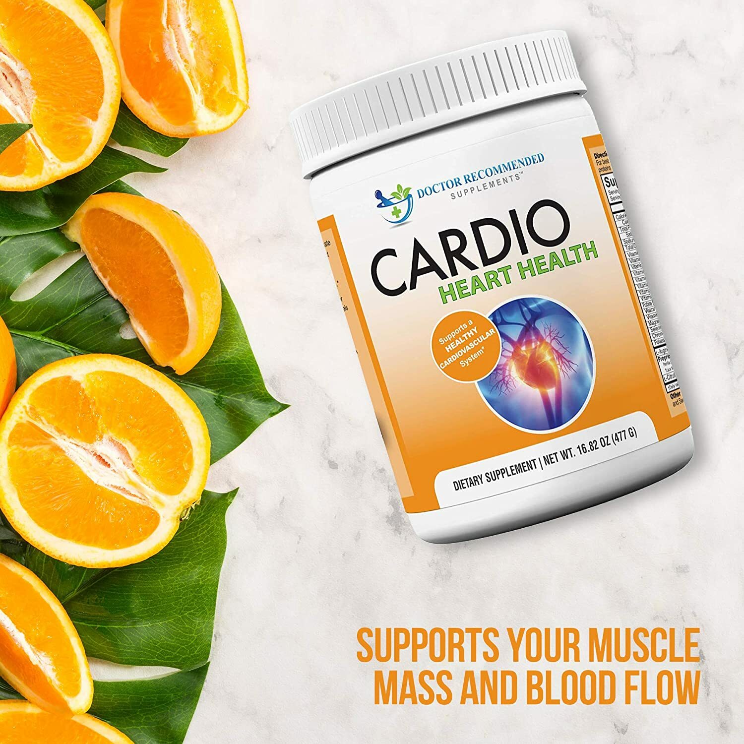 Doctor Recommended Cardio Heart Health Powder – L-Arginine Supplement 5000mg