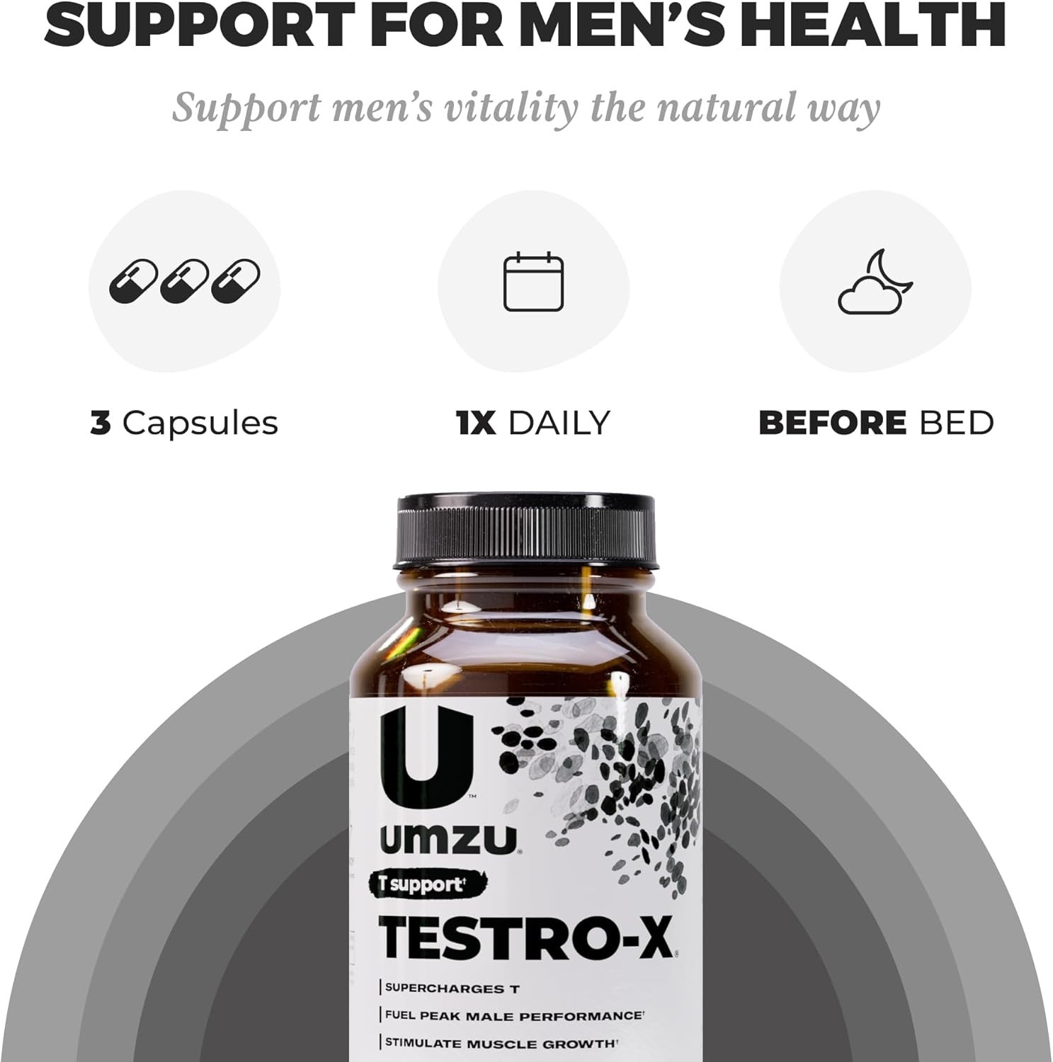 UMZU Testro-X Men’s Supplement – 90 Capsules – Boosts Energy & Muscle Recovery