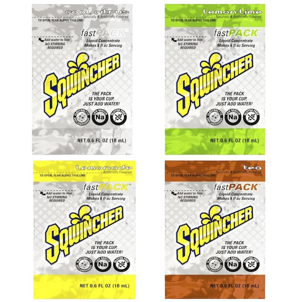 Liquid Electrolyte Concentrate, Citrus & Tea Refresh, 4-Flavor Variety Pack
