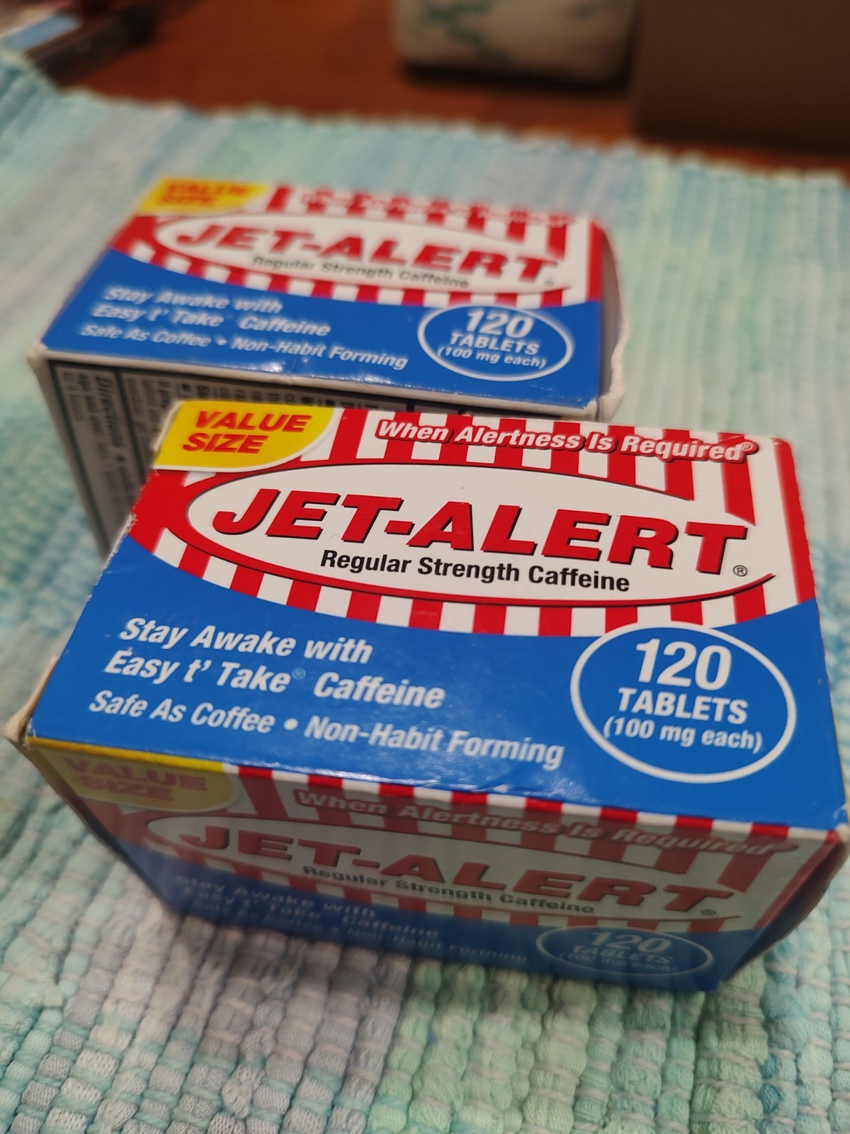 Jet Alert 100MG Each Caffeine Tablet 120 Count Each 2x (240 Total)