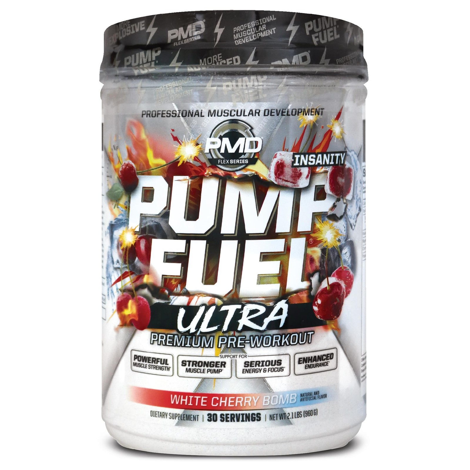PMD Sports Pump Fuel Ultra Insanity, 2.05 Pound (Pack of 1), Cherry Bombsicle