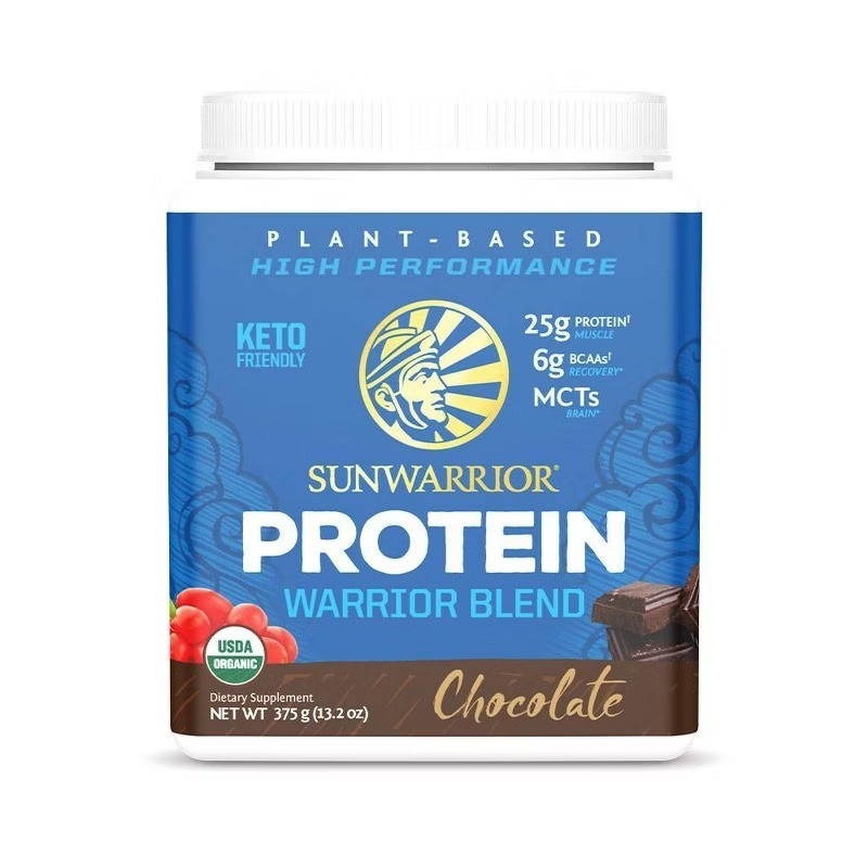 Organic Plant Vegan Plant Based Protein Powder – Chocolate – 13.2oz: 17g
