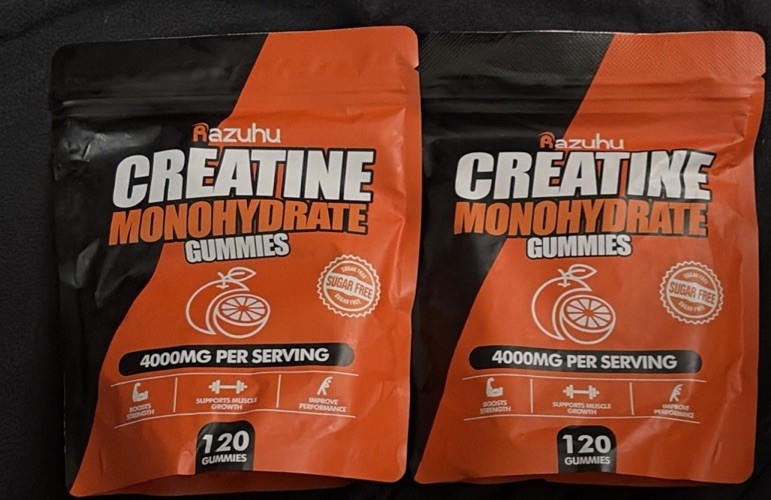 (2-Pack) Razuhu Creatine Monohydrate Gummies – 120 Gummies