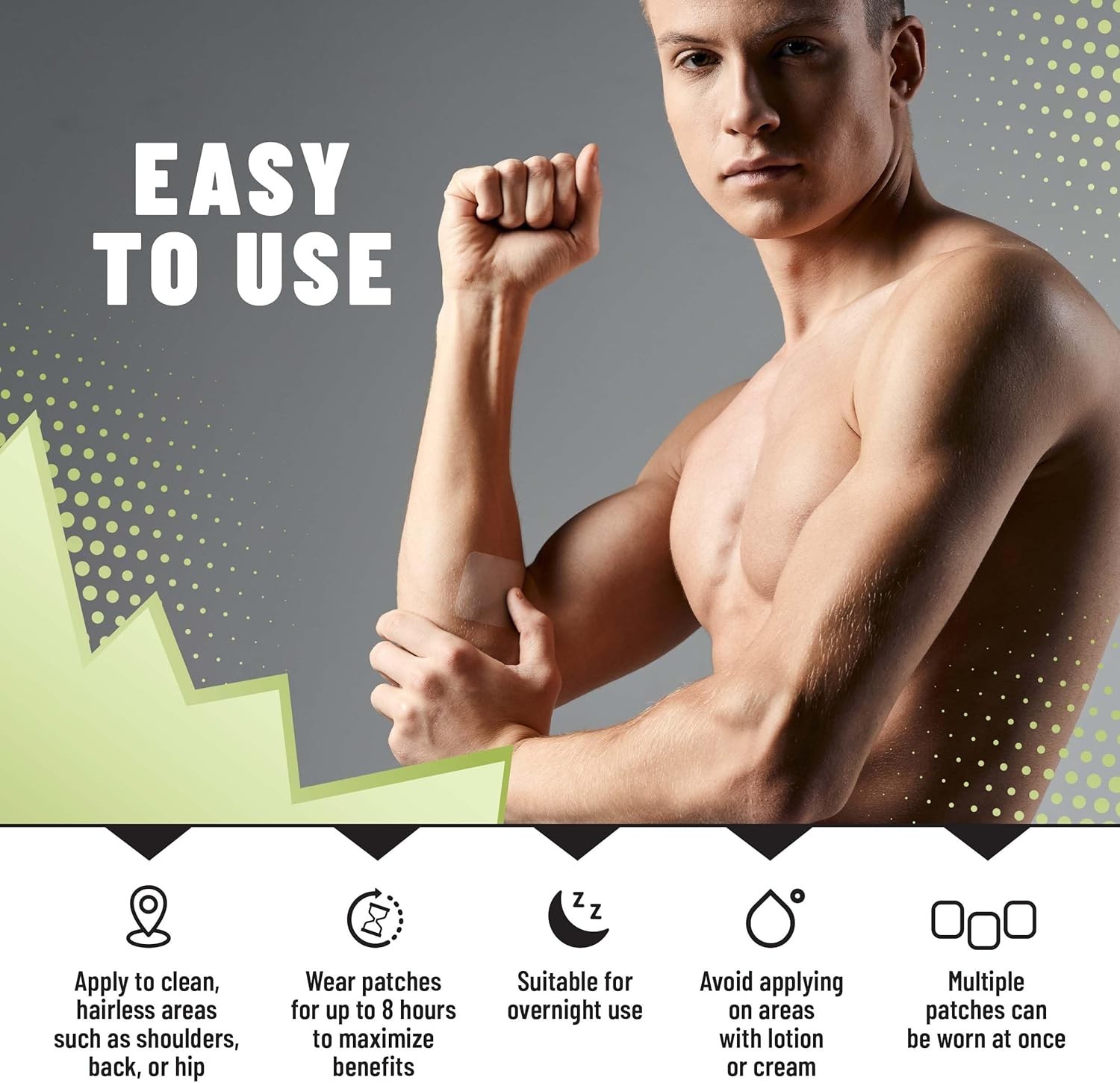 Post Workout Muscle Recovery Patches with Vitamin C – 36 Patches for Active Life