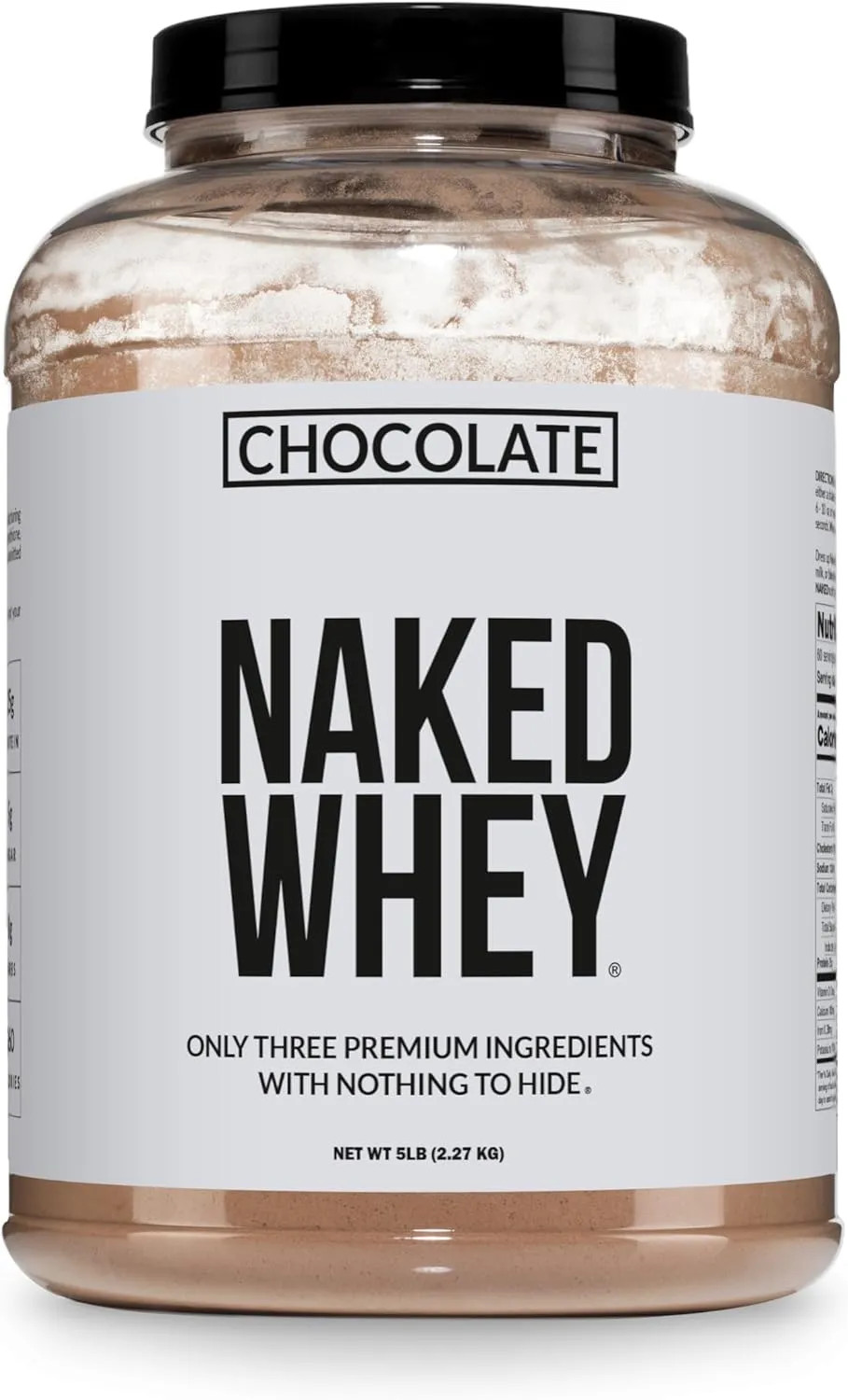Naked Whey Chocolate Protein Powder Grass Fed 3 Ingredient 24 Servings