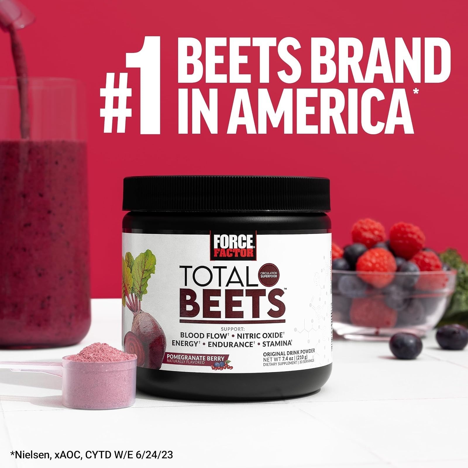 Force Factor Total Beets Blood Pressure Support Supplement 120 Count