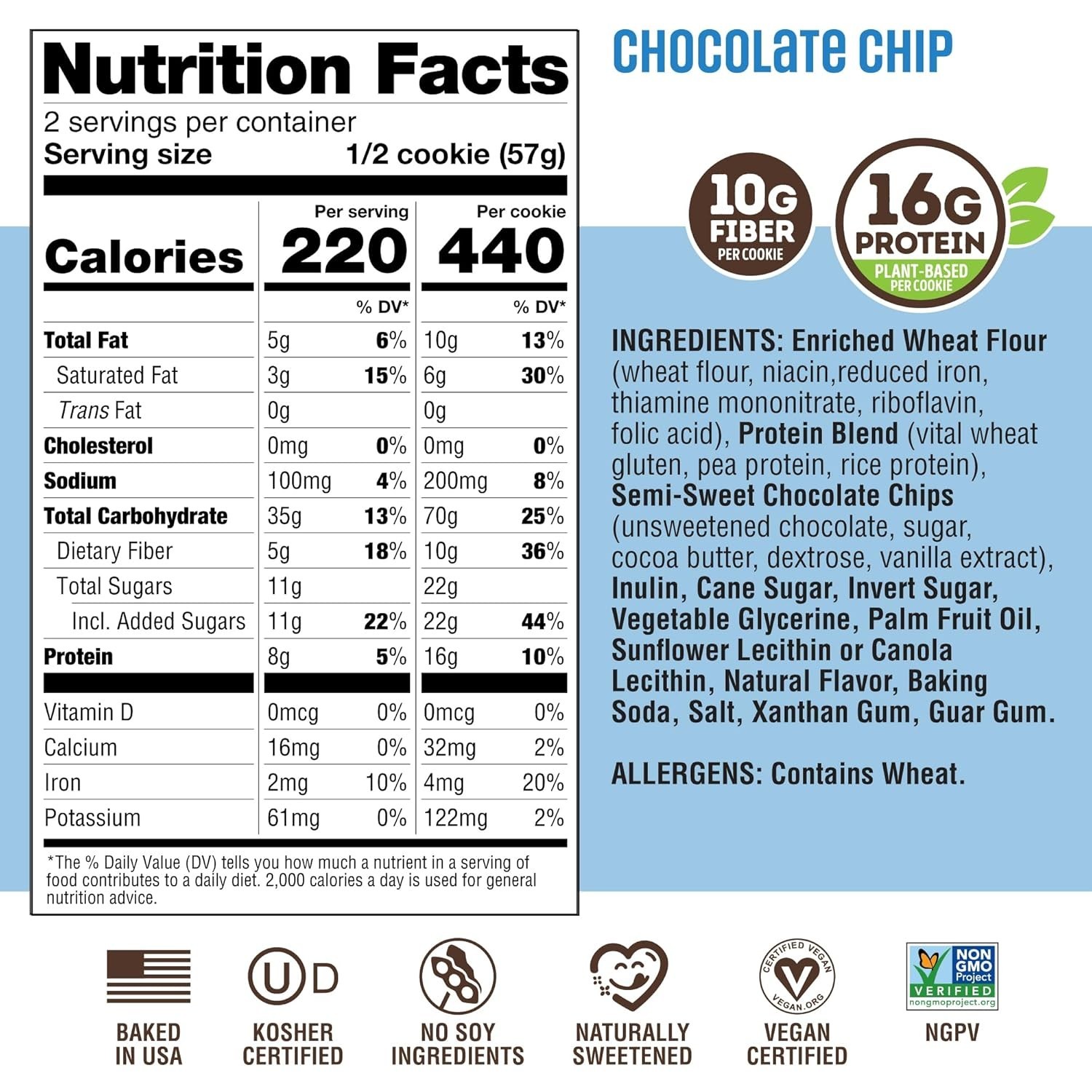 Lenny & Larry’s The Complete Cookie Chocolate Chip 4 oz 12 Pack Each (Pack of 3)