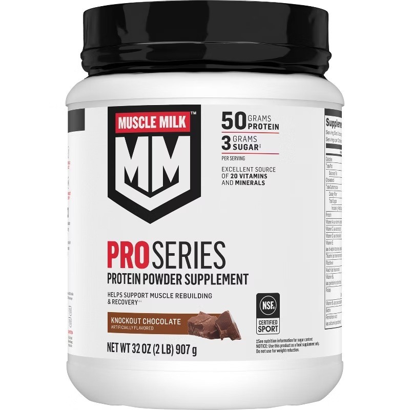 Pro Series Protein Powder – Knockout Chocolate – 32oz: NSF Certified, 50g