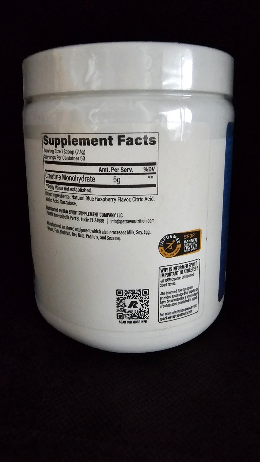 CREATINE MONOHYDRATE Pure Micronized Enhance Strength Recovery 50 Serv Exp:10/27