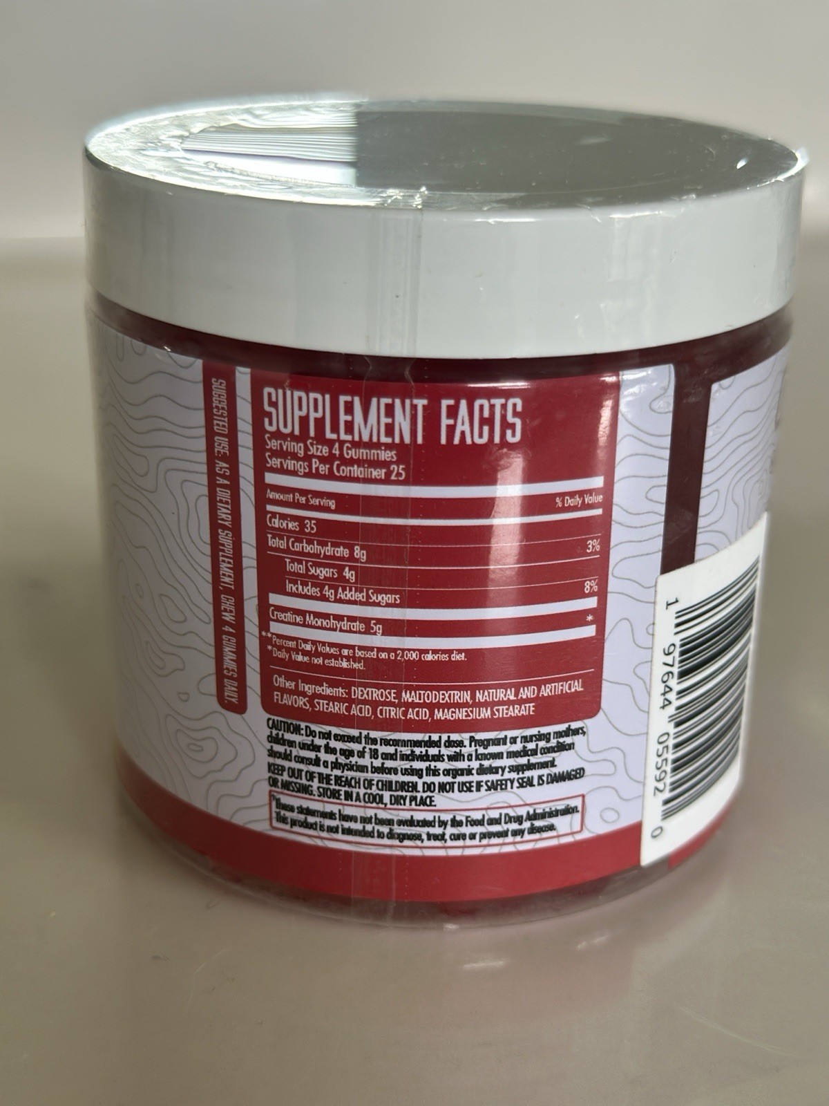 Creatine Monohydrate Gummies. Strawberry 1 Jar-100 Ct. Exp Date 7/17/2025
