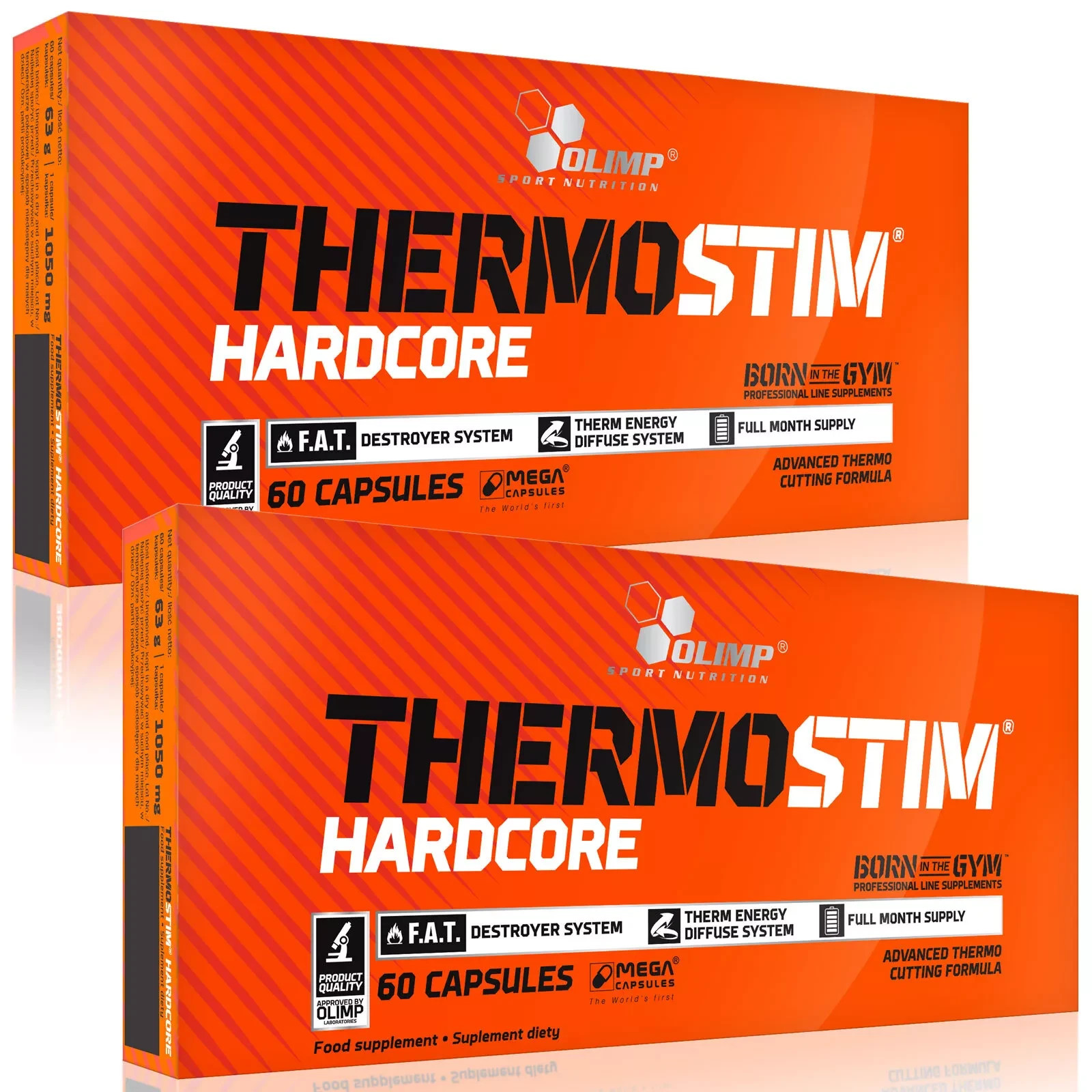 Thermostim Hardcore 30-210 Capsules Thermogenic Fat Burner Ripped Shredded Look