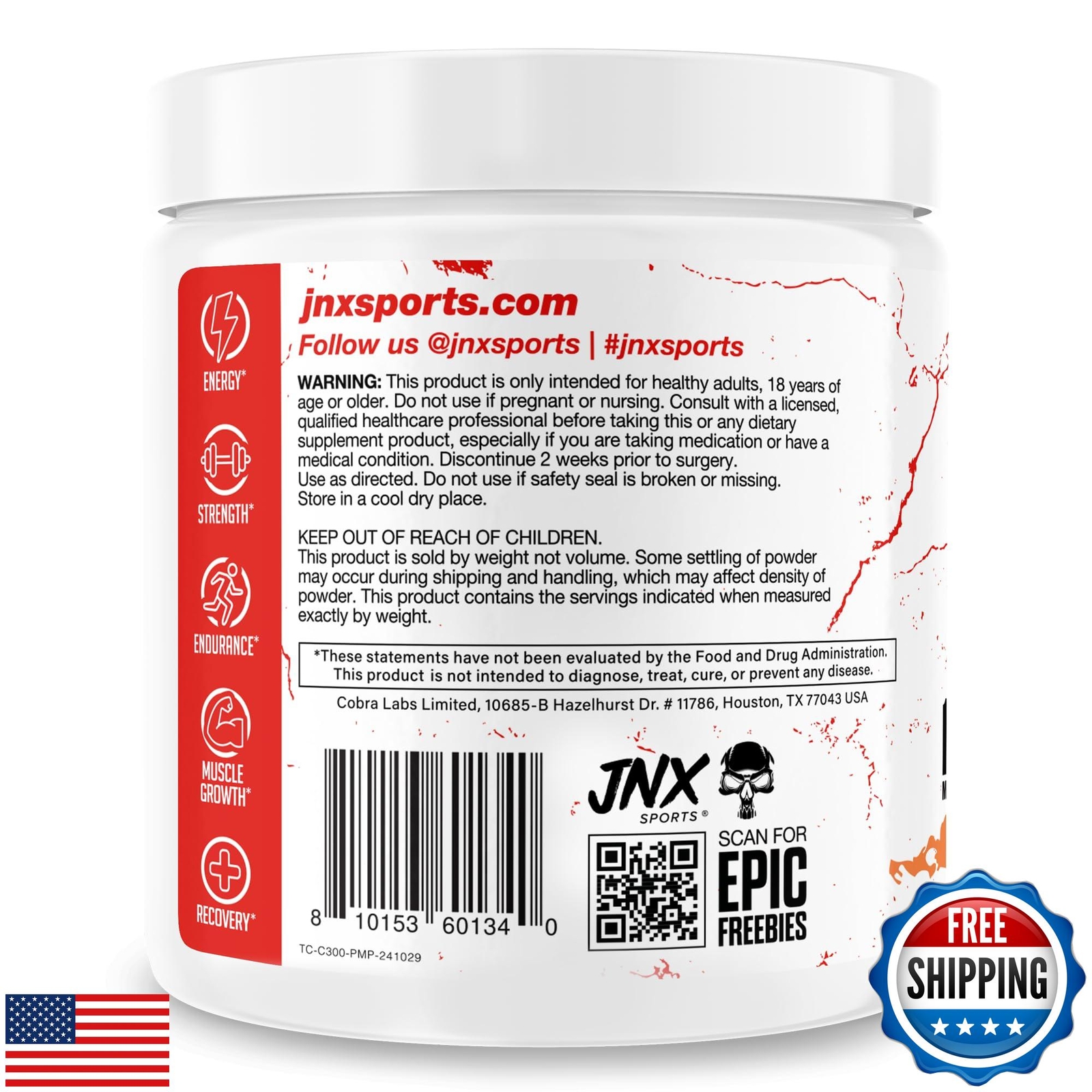 JNX SPORTS The Curse! Creatine Monohydrate Peach Mango 50 Servings | Pure Mic