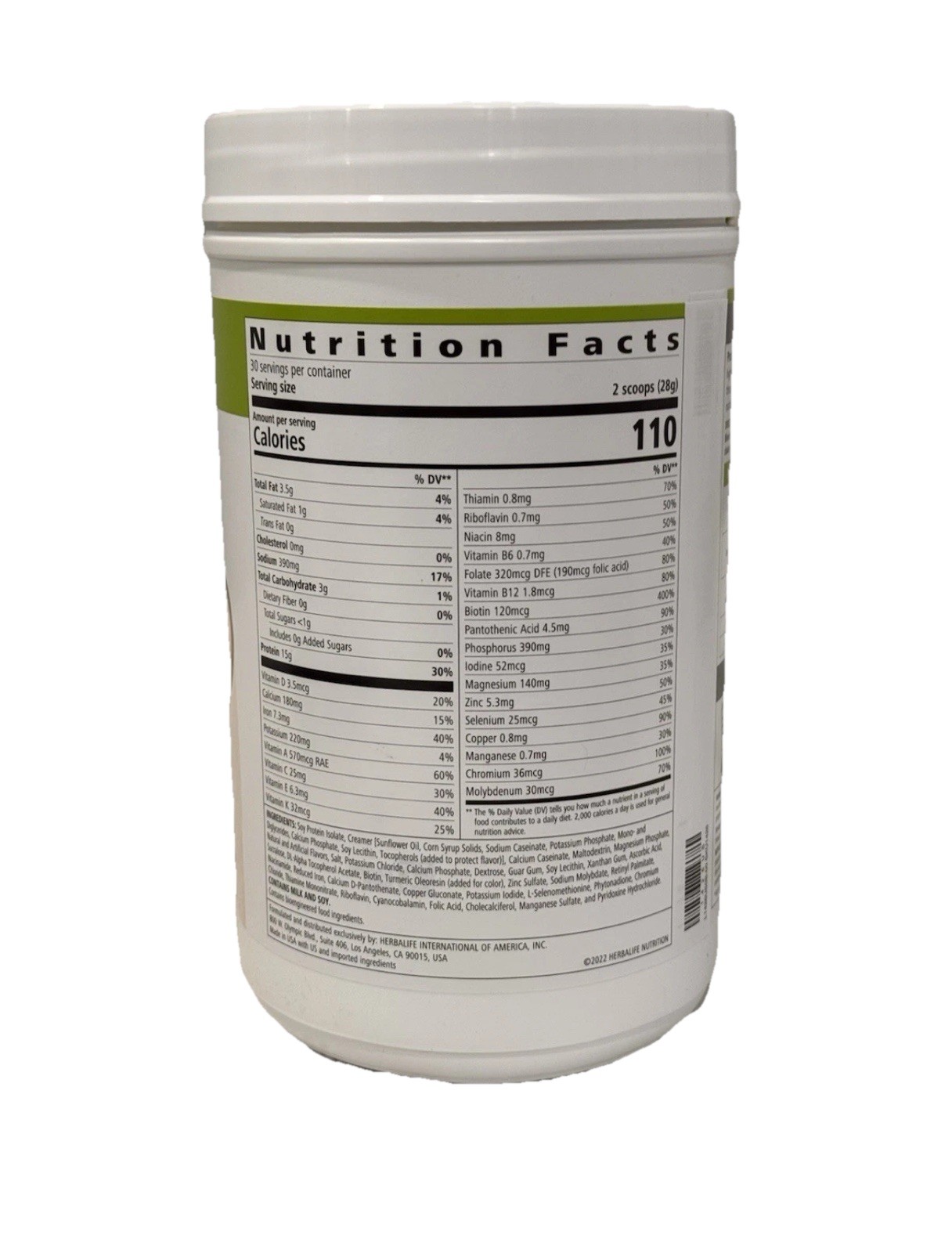 Herbalife Nutrition Vanilla Gluten-Free Protein Drink Mix Powder 29.6 oz