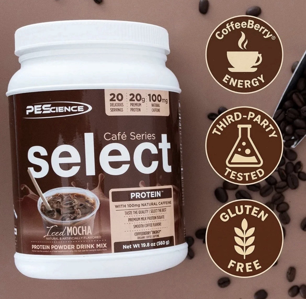 PESCIENCE SELECT PROTEIN Café Series 1.4 lb (20 Serv) Iced Mocha BEST BY 09/26