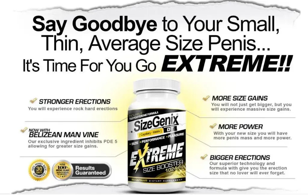 1x SizeGenix 60 Tabs Men’s Health Supplement for Enlargement Size