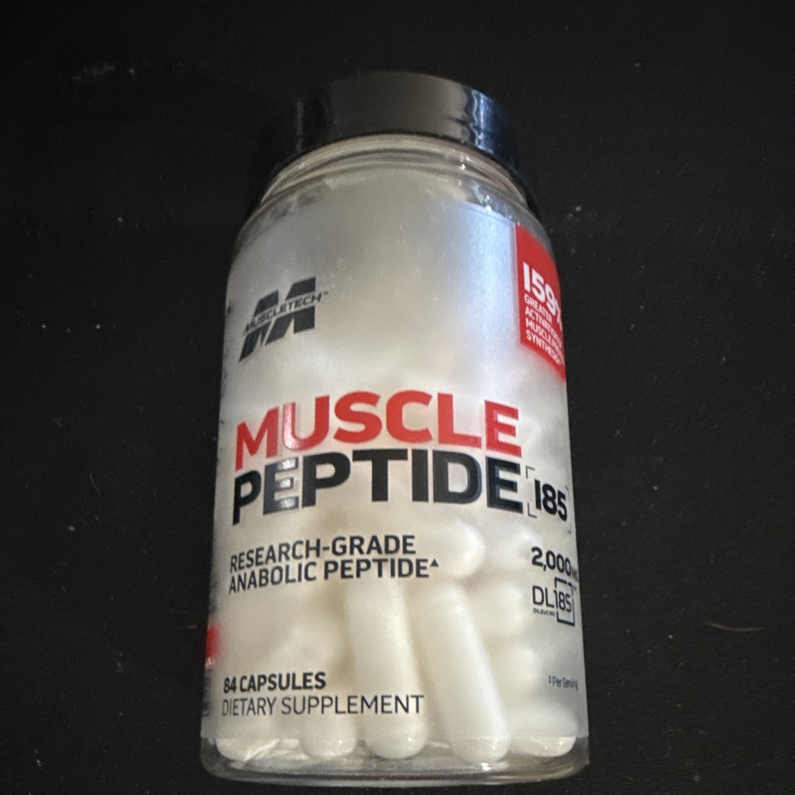 MuscleTech Muscle Peptide DL-185 2000mg Unflavored 84 Capsules Exp APR 2027
