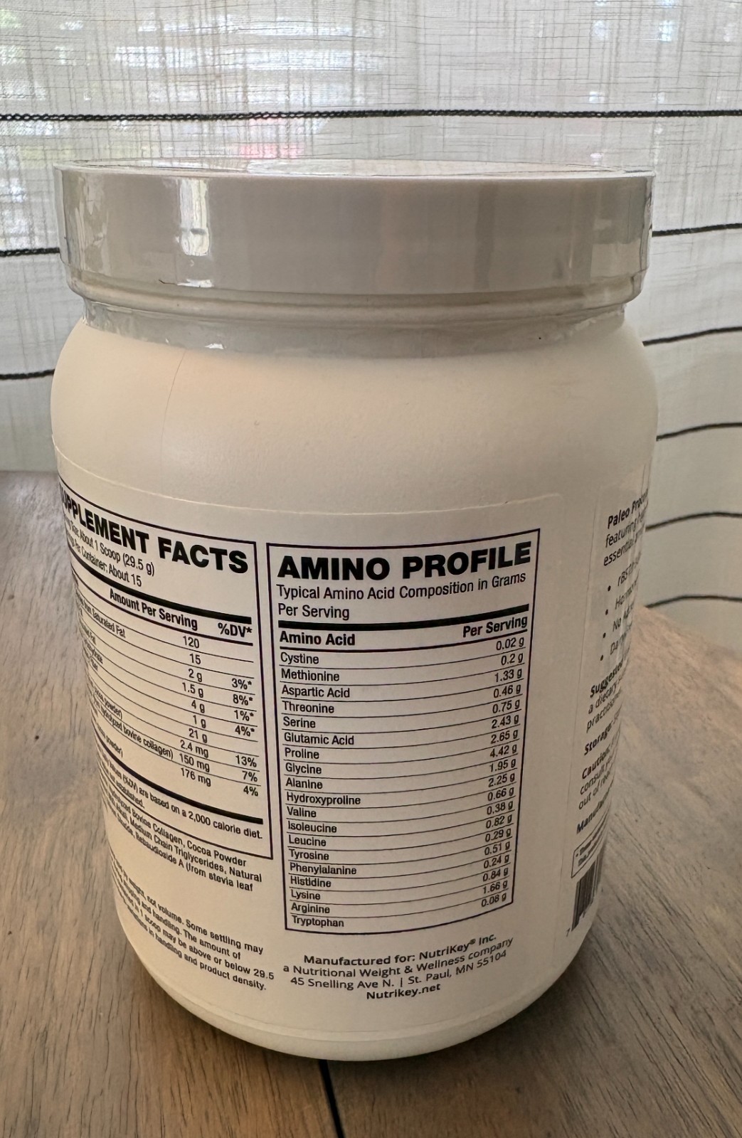 Nutrikey Paleo Protein- Beef Protein Powder, Chocolate, 15.6oz, Brand New Sealed