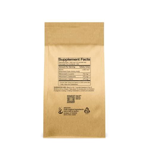 Pure Original Ingredients Unflavored Instantized BCAA (1lb) Powder, Branched