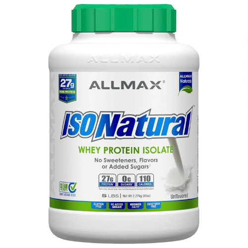 Allmax Nutrition IsoNatural – Whey Protein Isolate Unflavored 5 lbs (2.27 kg)