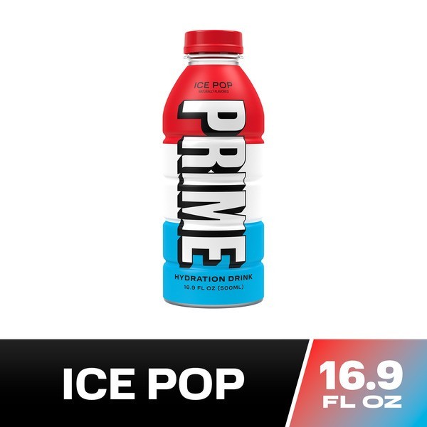 PRIME Hydration Ice Pop Blue Chill 16.9oz 8 Pack Variety Electrolyte Drink