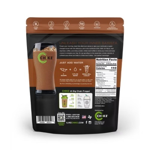 Chike Protein Iced Coffee Powder – Mocha – Whey Protein Isolate – 15.3oz