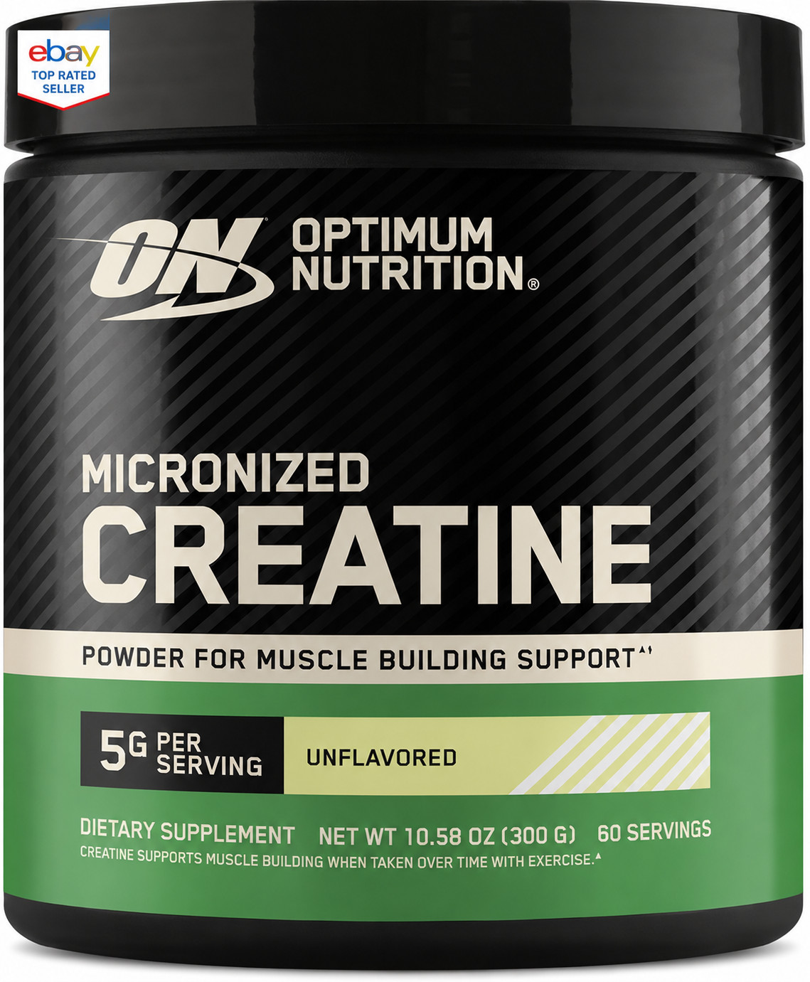 Optimum Nutrition Micronized Creatine Monohydrate Powder 60 Servings 5g Unflavor