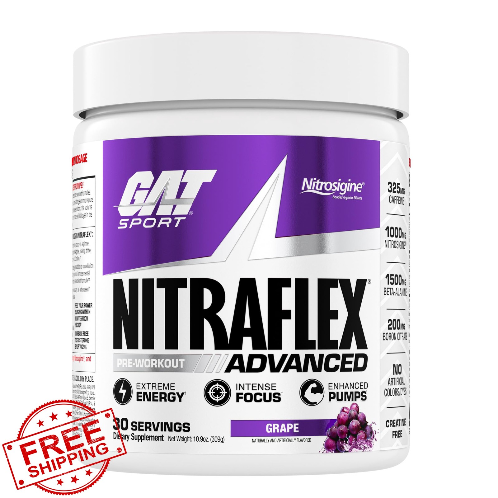 GAT SPORT Nitraflex Pre-Workout Grape 30 Servings