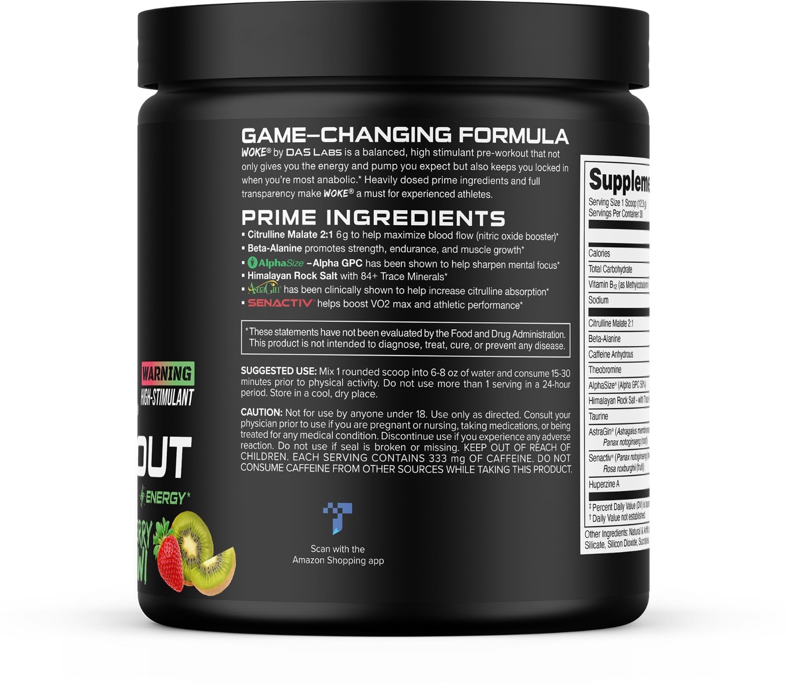 High-Stim Pre Workout Powder – Best Tasting Focus Nootropic, Pump & Strength – 3