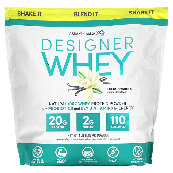 Designer Protein Designer Natural 100% Whey Protein French Vanilla 4 lbs/1.82 kg