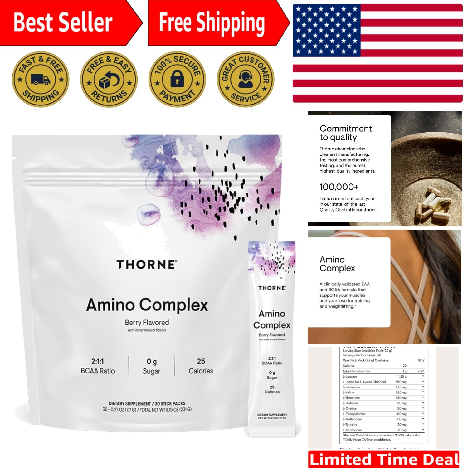 Berry Flavor Amino Complex – EAA/BCAA Supplement for Enhanced Sports Performance