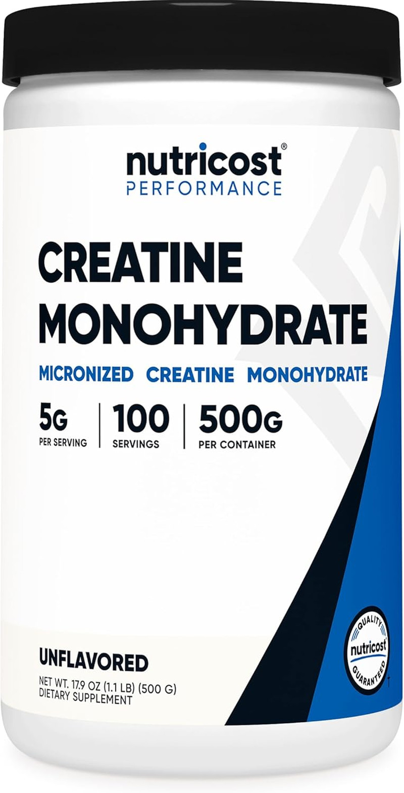 Creatine Monohydrate Micronized Powder 500G, 5000Mg per Serv (5G) – 100 Servings