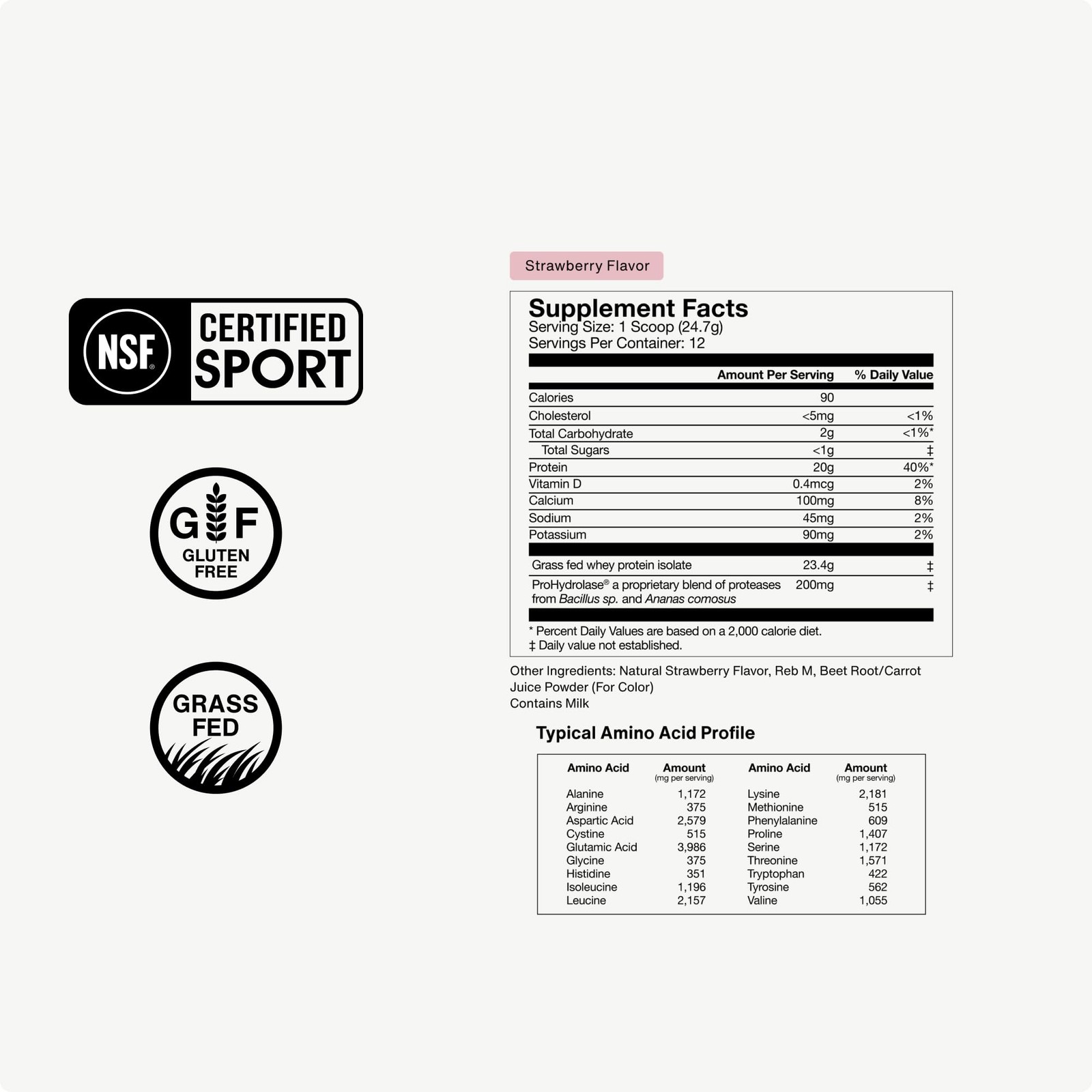 Momentous Essential GrassFed Whey Protein Powder 20 g Whey Isolate Protein …