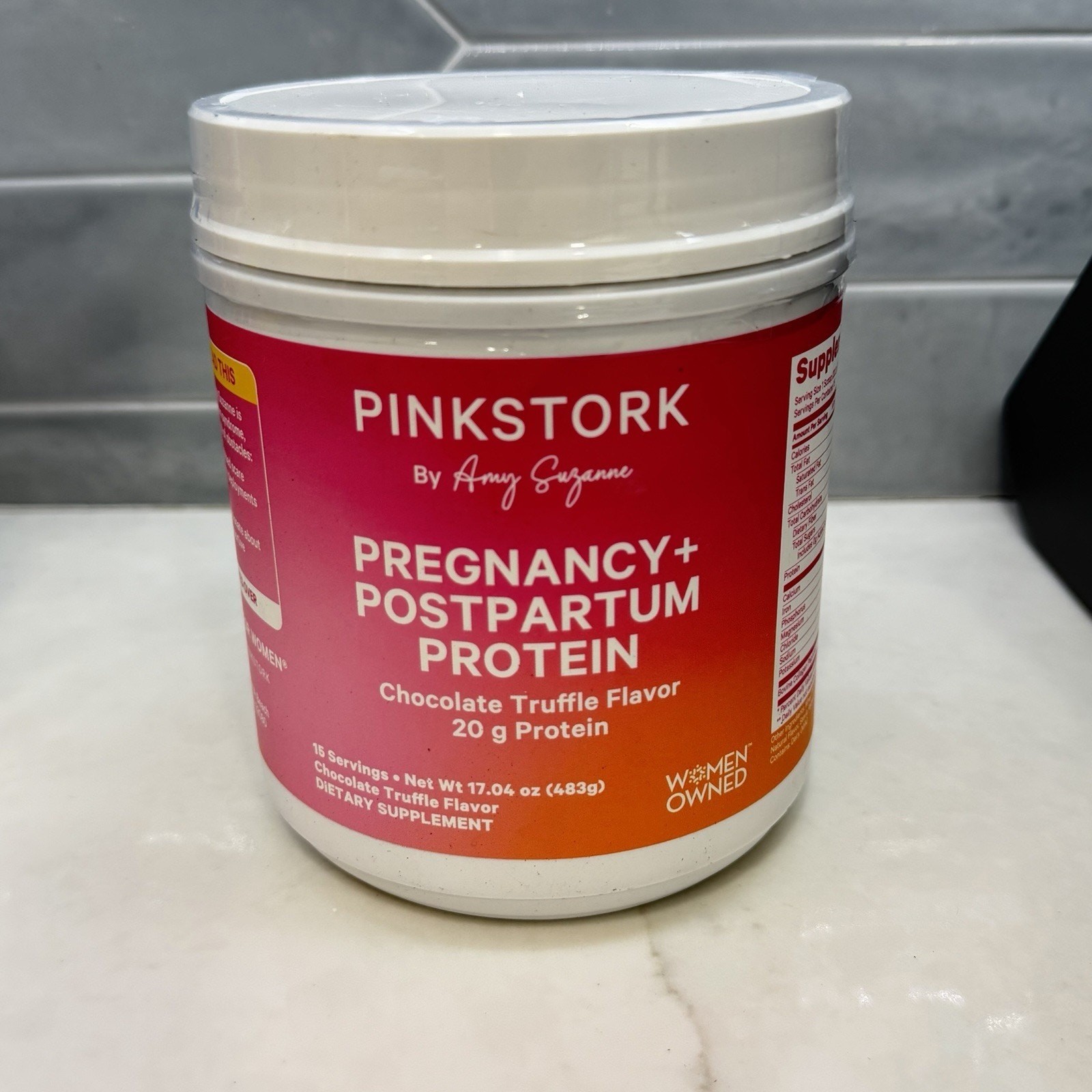 Pink Stork Pregnancy & Postpartum Protein Powder for Women, 20g Whey & Collagen