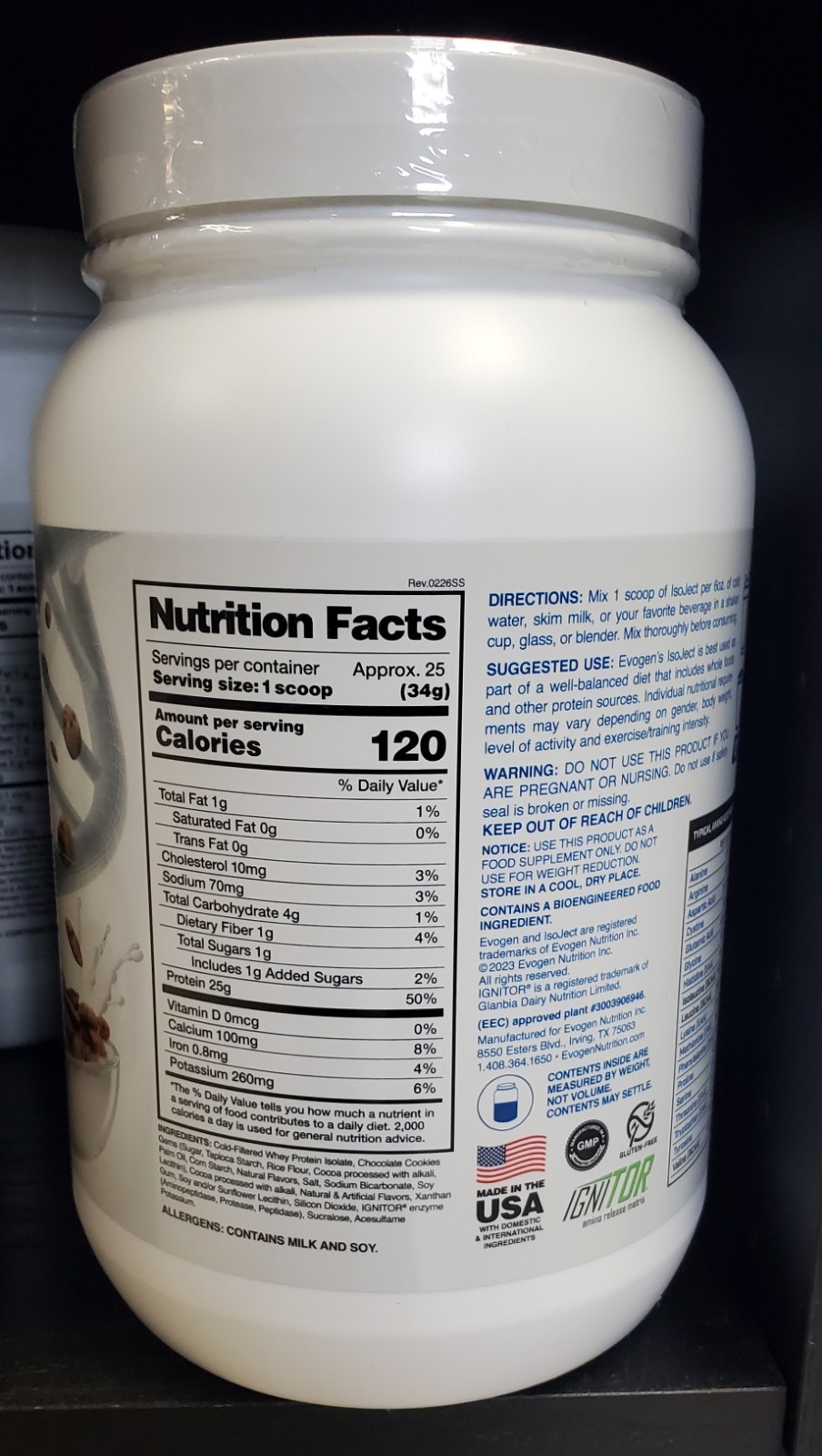 Evogen Isoject Protein Mini Crisp Cookies 1.87lbs