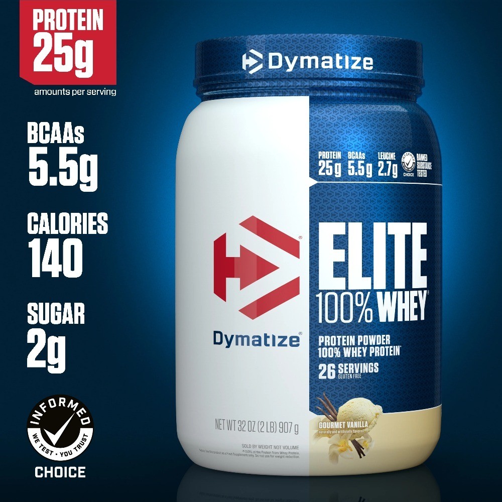 High Quality 100% Whey Protein Powder Gourmet Vanilla Flavor 2 lb Bag for Muscle