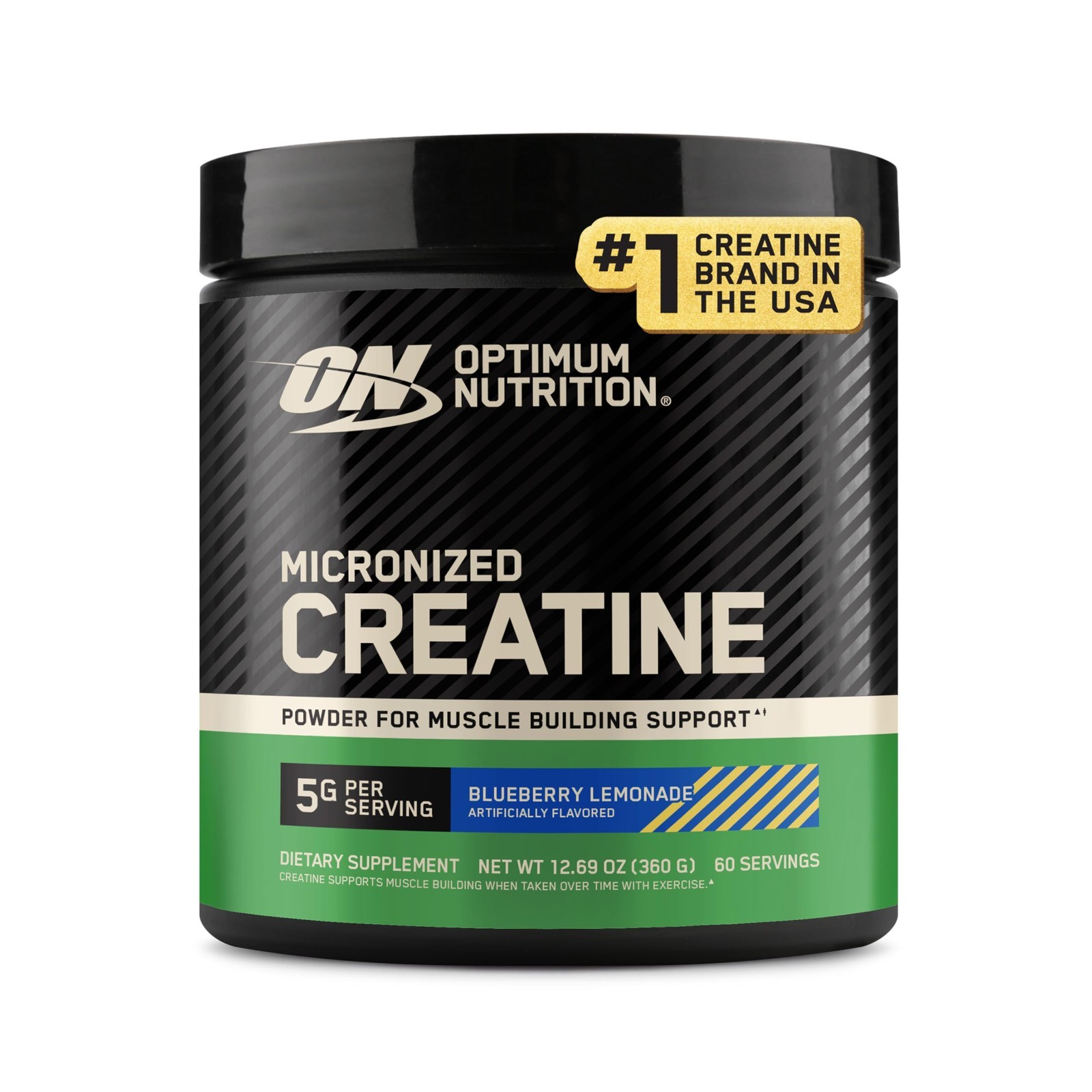 Micronized Creatine Monohydrate Powder – 5g Strength & Recovery, 60 Servings, Bl