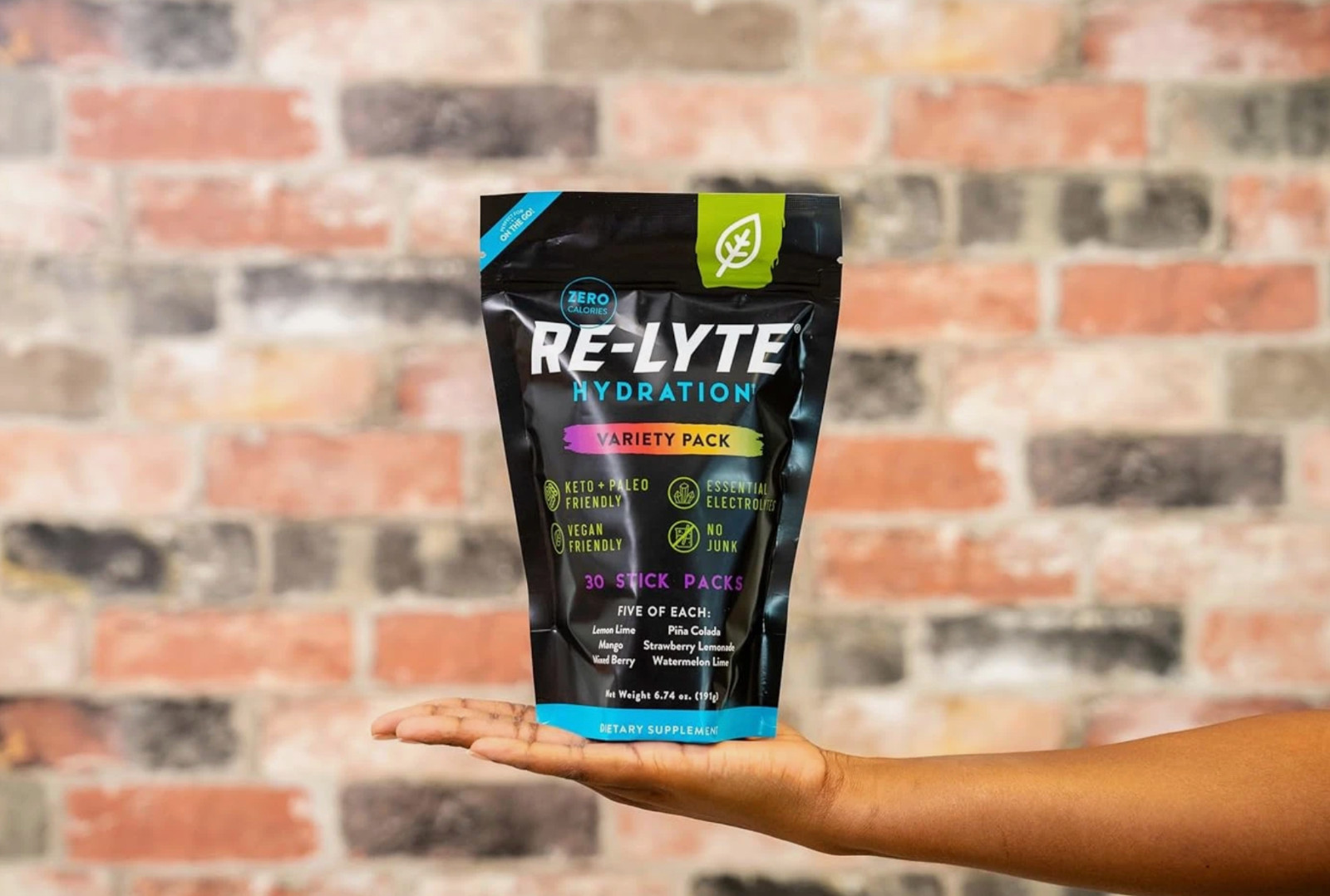 REDMOND Re-Lyte Hydration Electrolyte Powder Mix (Pina Colada), 30 Stick Packs