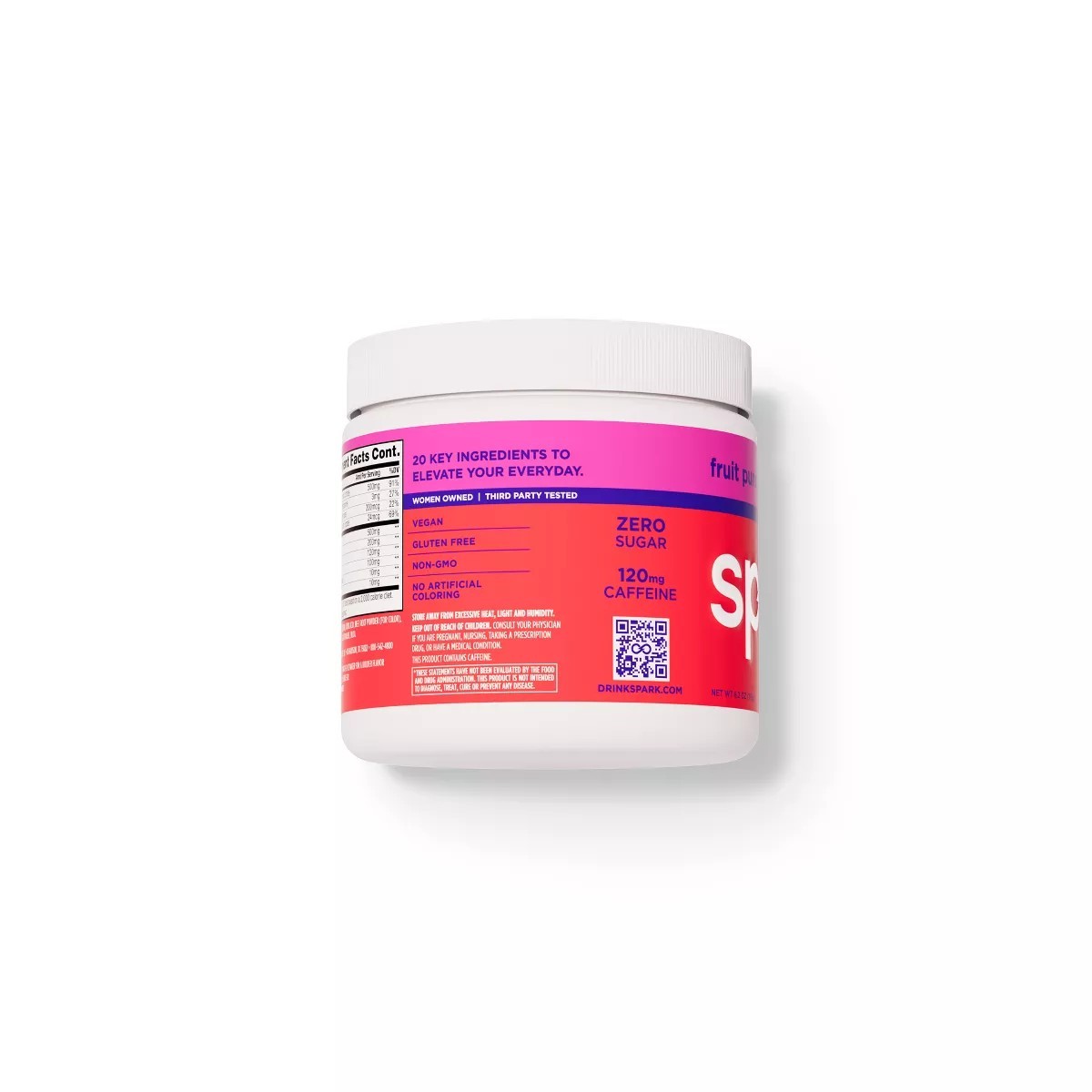 Spark Energy + Focus Powder Dietary Supplement, Fruit Punch, 25 Servings